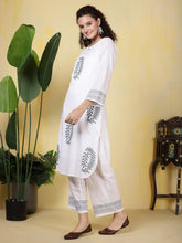 Printed Cotton Blend Kurta With Pants